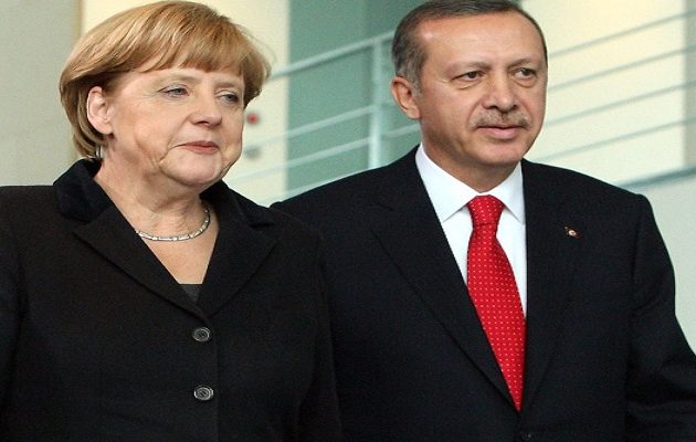 H γερμανίδα καγκελάριος Ανγκέλα Μέρκελ και ο Τούρκος Πρόεδρος Ταγίπ Ερντογάν