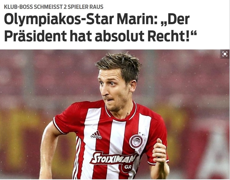 Δηλώσεις του Μάρκο Μάριν στη «Sport Bild» 